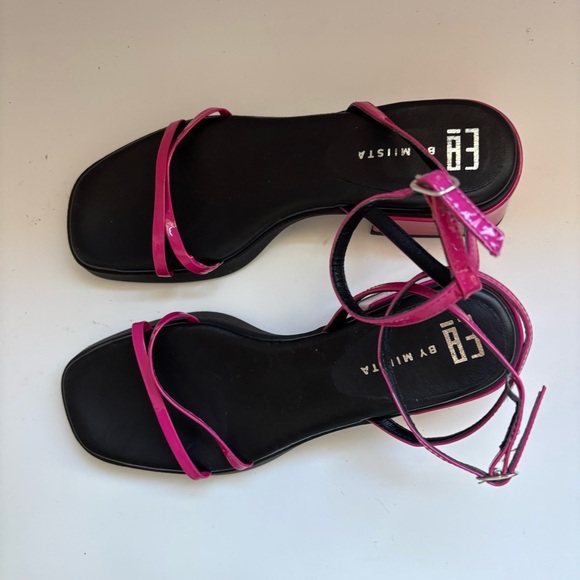 E8 By Miista Rosalyn Pink Leather Sandals Sz 38/8 - Picture 5 of 9